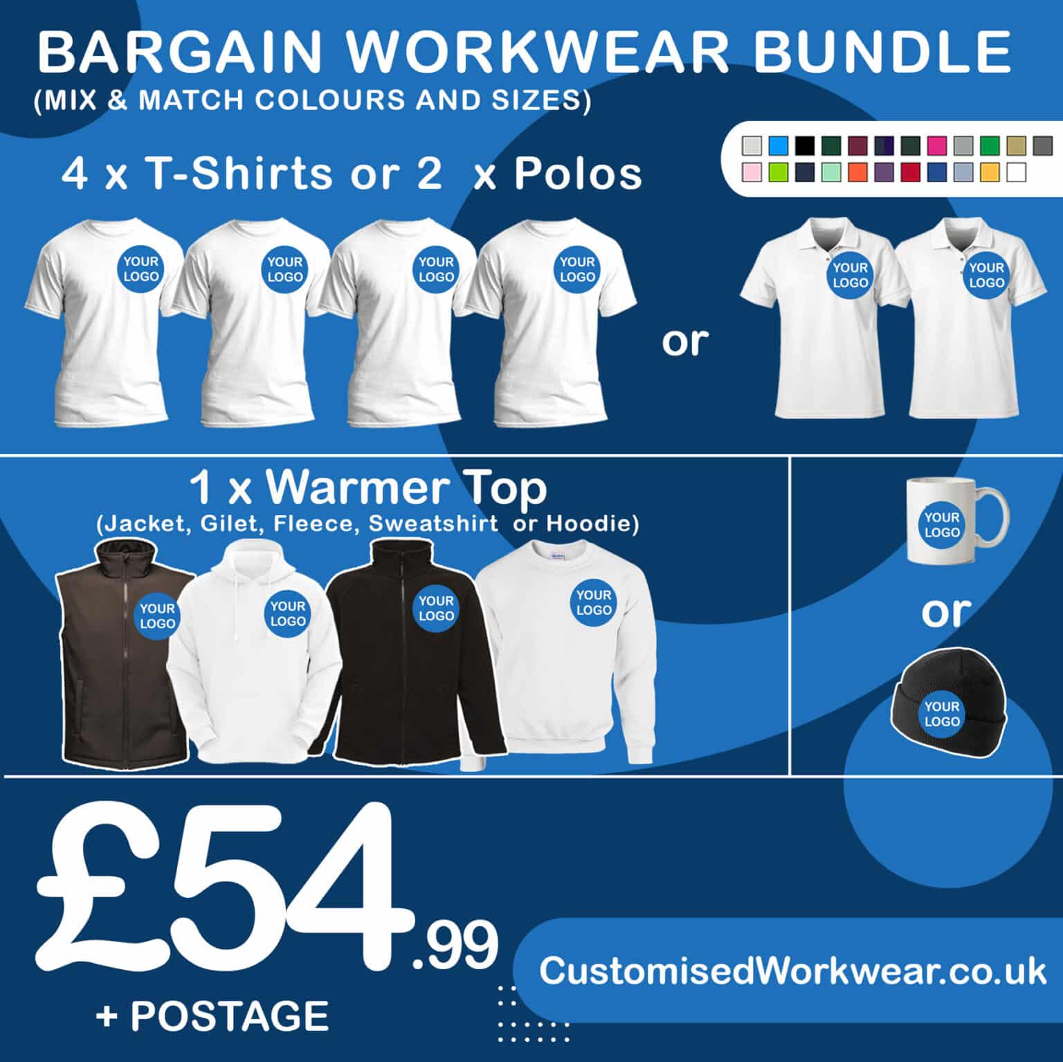 30 T-Shirts Workwear Bundle » Workwear | Customised Workwear ...